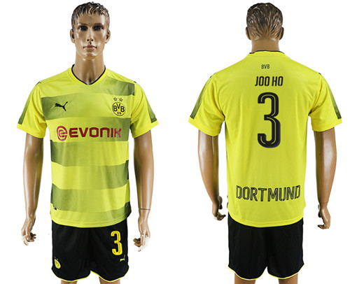 2017 18 Dortmund 3 HOO HO Home Soccer Jersey