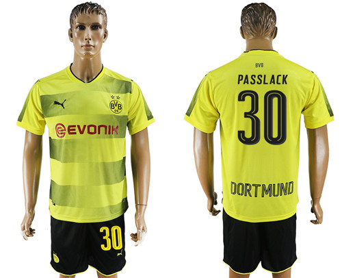 2017 18 Dortmund 30 PASSLACK Home Soccer Jersey