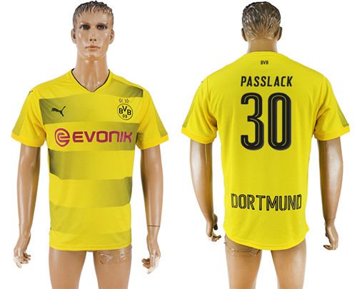 2017 18 Dortmund 30 PASSLACK Home Thailand Soccer Jersey