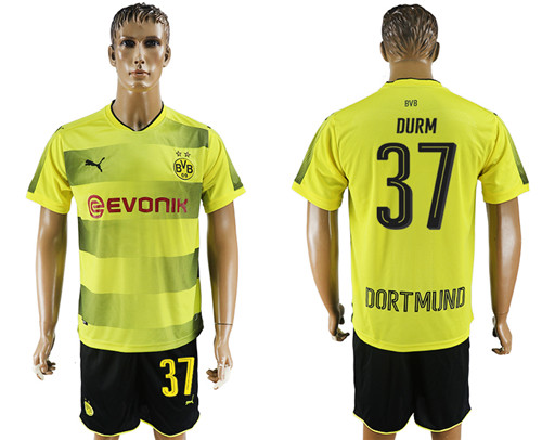 2017 18 Dortmund 37 DURM Home Soccer Jersey