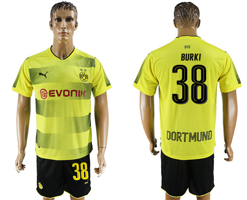 2017 18 Dortmund 38 BURKI Home Soccer Jersey