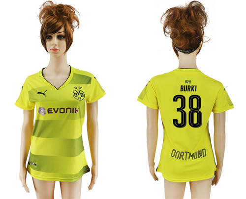 2017 18 Dortmund 38 BURKI Home Women Soccer Jersey