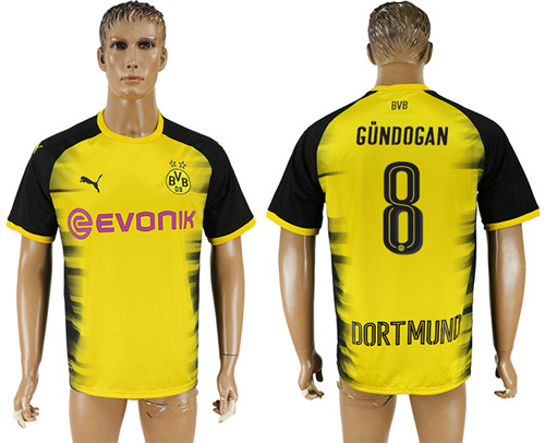 2017 18 Dortmund 8 GUNDOGAN International Thailand Soccer Jersey