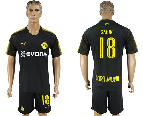 2017 18 Dortmund 8 SAHIN Away Soccer Jersey