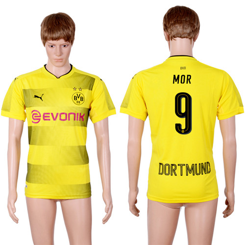 2017 18 Dortmund 9 MOR Home Thailand Soccer Jersey