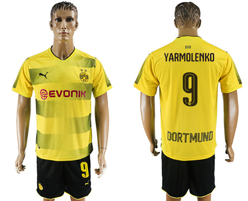 2017 18 Dortmund 9 YARMOLENKO Home Soccer Jersey