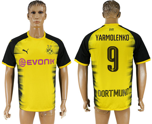 2017 18 Dortmund 9 YARMOLENKO International Thailand Soccer Jersey