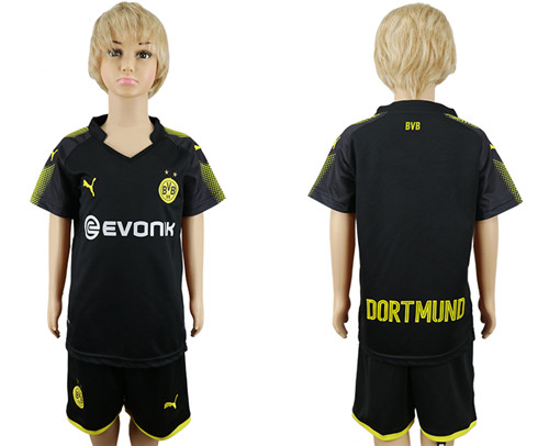 2017 18 Dortmund Away Youth Soccer Jersey