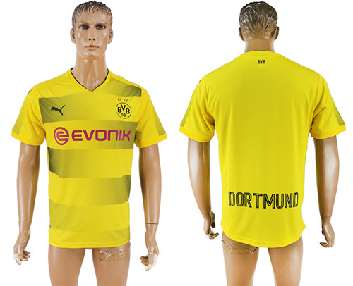 2017 18 Dortmund Home Thailand Soccer Jersey