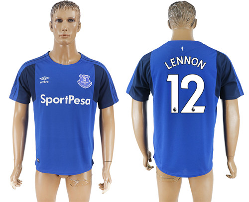 2017 18 Everton FC 12 LENNON Home Thailand Soccer Jersey