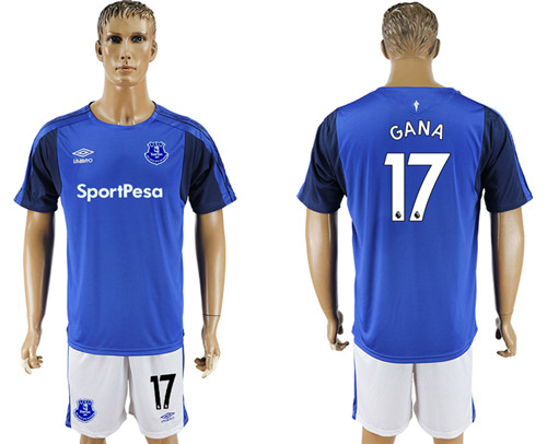 2017 18 Everton FC 17 GANA Home Soccer Jersey