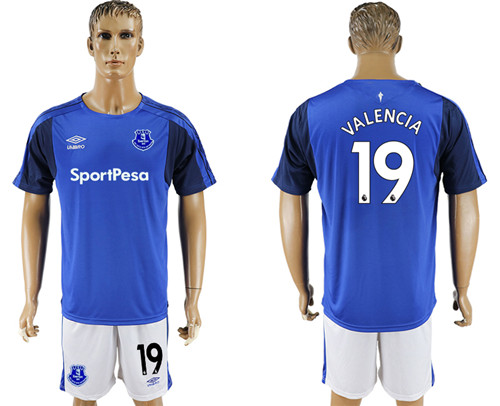 2017 18 Everton FC 19 VALENCIA Home Soccer Jersey