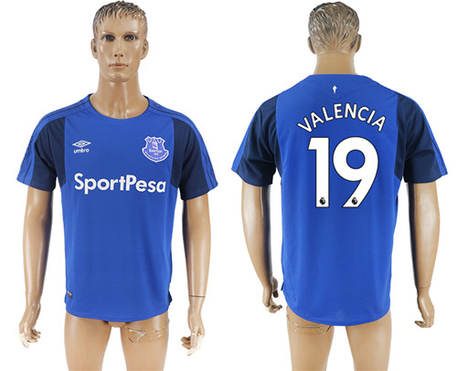 2017 18 Everton FC 19 VALENCIA Home Thailand Soccer Jersey