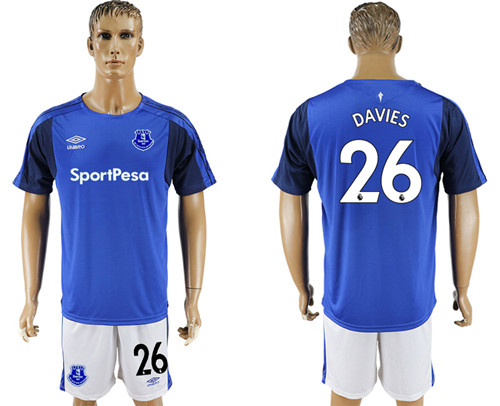 2017 18 Everton FC 26 DAVIES Home Soccer Jersey