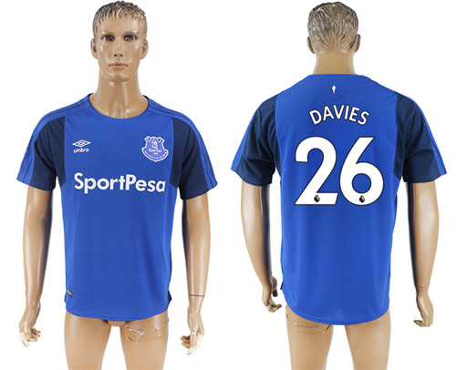 2017 18 Everton FC 26 DAVIES Home Thailand Soccer Jersey
