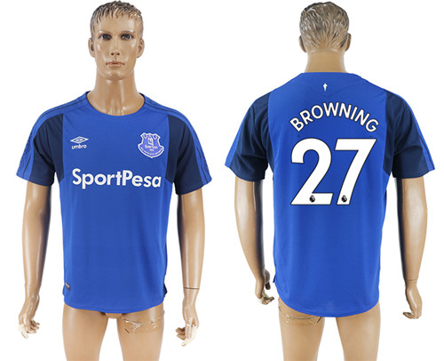 2017 18 Everton FC 27 BROWNING Home Thailand Soccer Jersey
