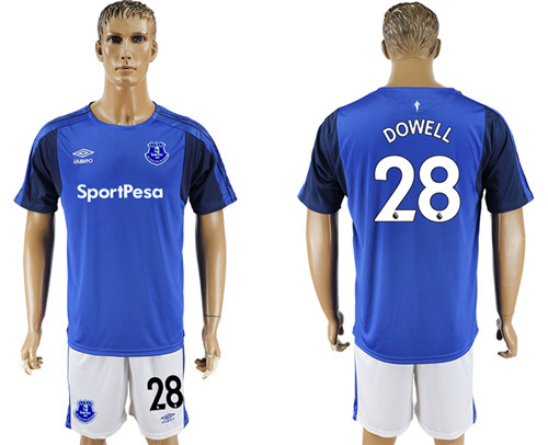 2017 18 Everton FC 28 DOWELL Home Soccer Jersey