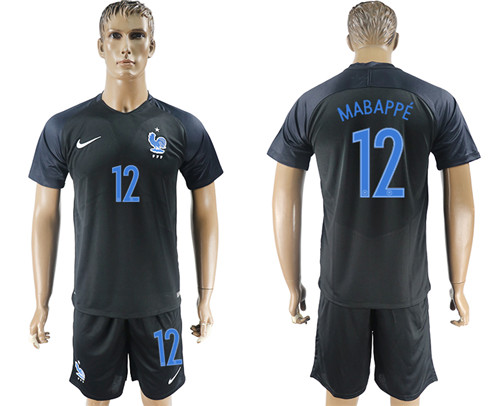 2017 18 France 12 MABAPPE Third Away Soccer Jersey
