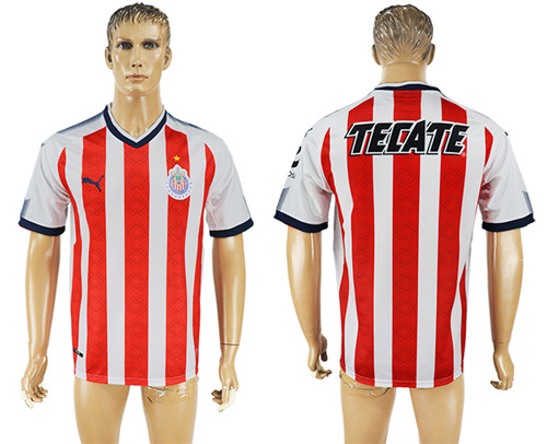2017 18 Guadalajara Home Thailand Soccer Jersey
