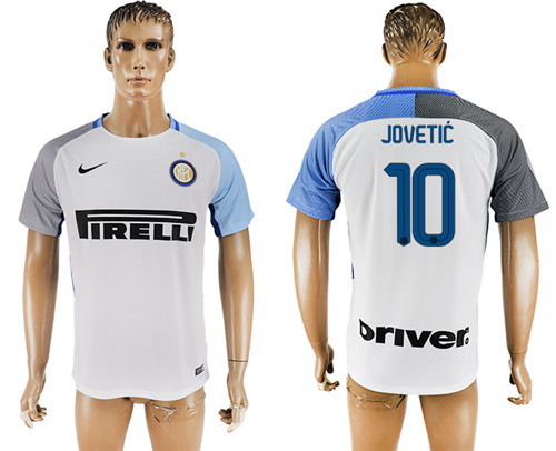 2017 18 Inter Milan 10 JOVETIC Away Thailand Soccer Jersey