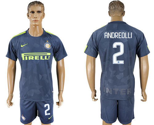 2017 18 Inter Milan 2 ANDREOLLO Third Away Soccer Jersey