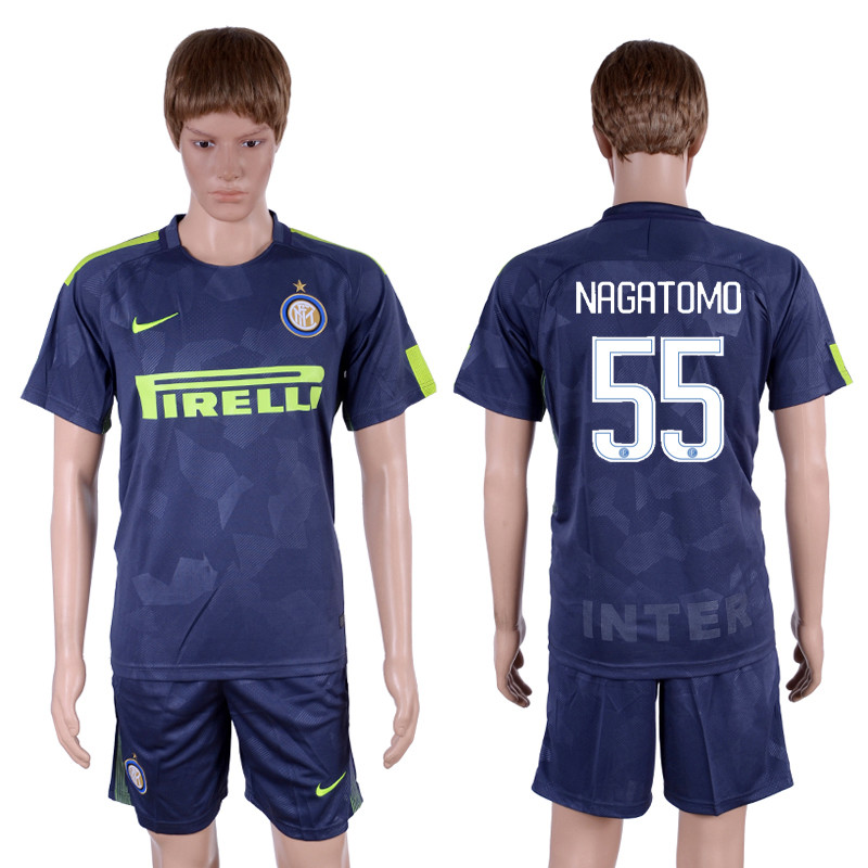 2017 18 Inter Milan 55 NAGATOMO Third Away Soccer Jersey