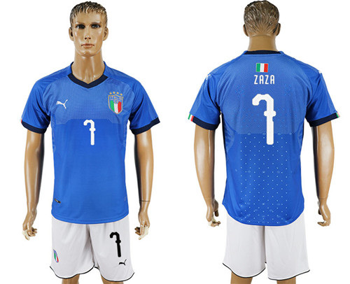 2017 18 Italy 7 ZAZA Home Soccer Jersey