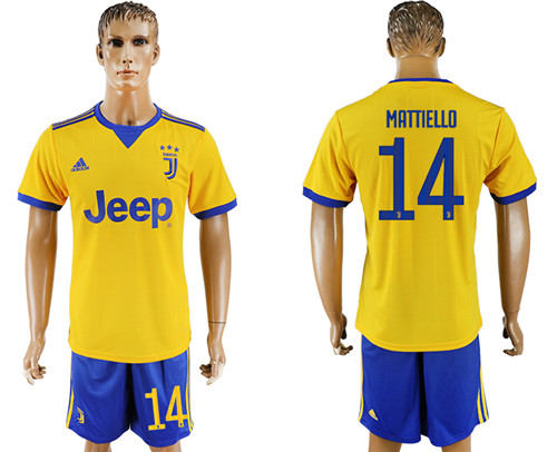 2017 18 Juventus 14 MATTIELLO Away Soccer Jersey