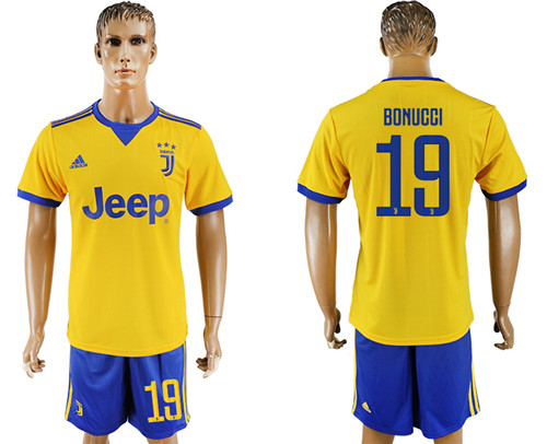 2017 18 Juventus 19 BONUCCI Away Soccer Jersey