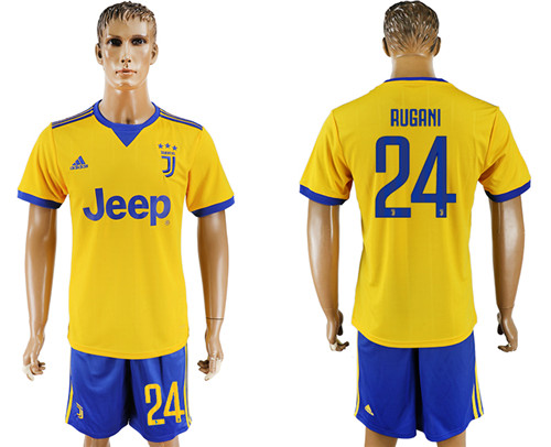 2017 18 Juventus 24 RUGANI Away Soccer Jersey