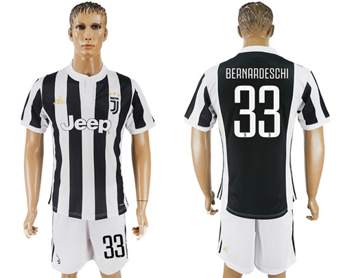 2017 18 Juventus 33 BEARAADESCHI Home Soccer Jersey