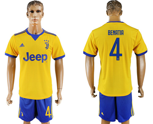 2017 18 Juventus 4 BENATIA Away Soccer Jersey