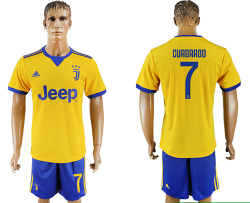 2017 18 Juventus 7 CUADRADO Away Soccer Jersey