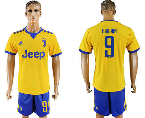 2017 18 Juventus 9 HIGUAIN Away Soccer Jersey