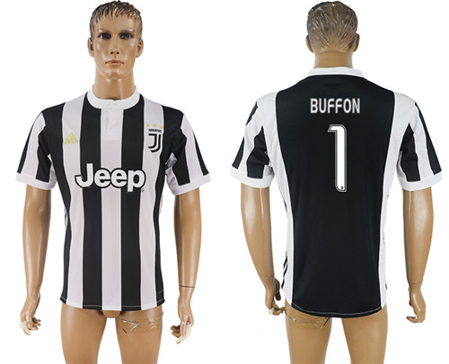 2017 18 Juventus FC 1 BUFFON Home Thailand Soccer Jersey