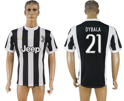 2017 18 Juventus FC 21 DYBALA Home Thailand Soccer Jersey