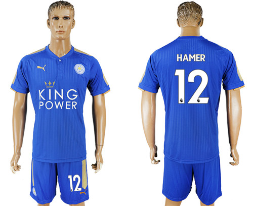 2017 18 Leicester City 12 HAMER Home Soccer Jersey