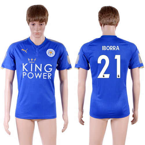 2017 18 Leicester City 21 IBORRA Home Thailand Soccer Jersey