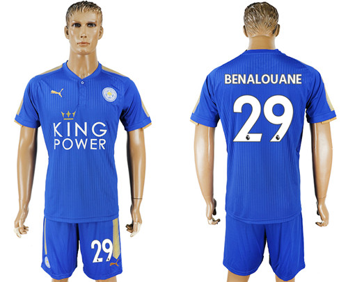 2017 18 Leicester City 29 BENALOUANE Home Soccer Jersey