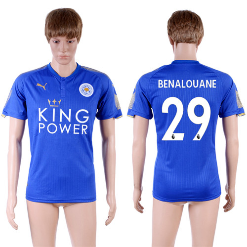 2017 18 Leicester City 29 BENALOUANE Home Thailand Soccer Jersey