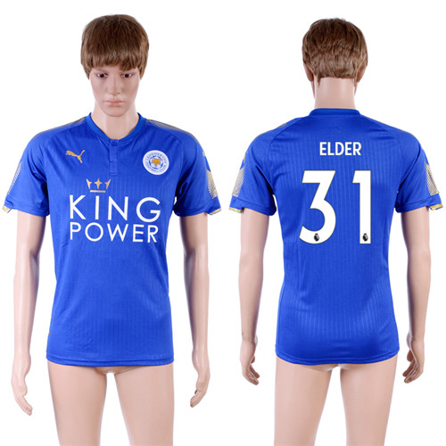 2017 18 Leicester City 31 ELDER Home Thailand Soccer Jersey