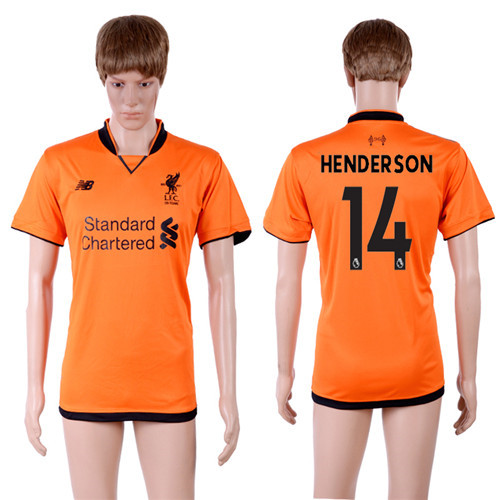 2017 18 Liverpool 14 HENDERSON Third Away Thailand Soccer Jersey