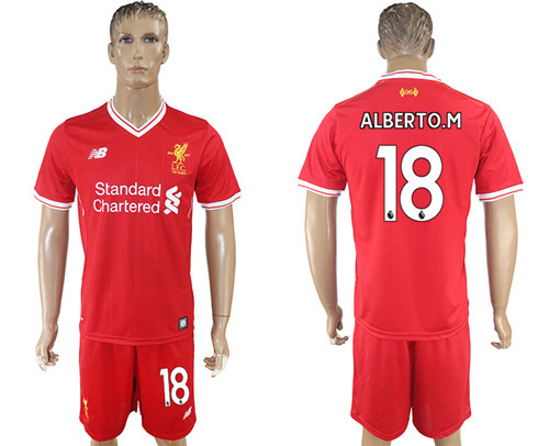 2017 18 Liverpool 18 ALBERTO.M Home Soccer Jersey