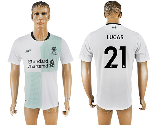 2017 18 Liverpool 21 LUCAS Away Thailand Soccer Jersey