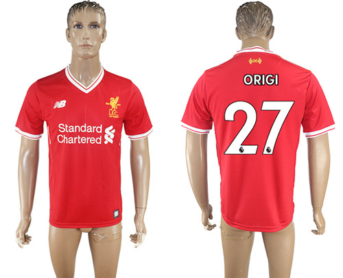 2017 18 Liverpool 27 ORIGI Home Thailand Soccer Jersey