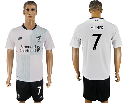 2017 18 Liverpool 7 MILNER Away Soccer Jersey