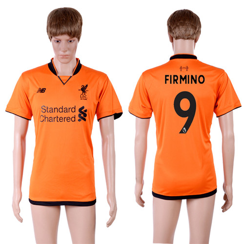 2017 18 Liverpool 9 FIRMINO Third Away Thailand Soccer Jersey