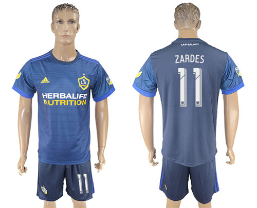 2017 18 Los Angeles Galaxy 11 ZARDES Away Soccer Jersey