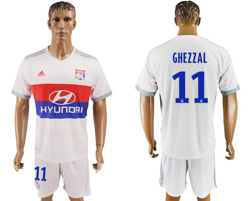 2017 18 Lyon 11 GHEZZAL Home Soccer Jersey