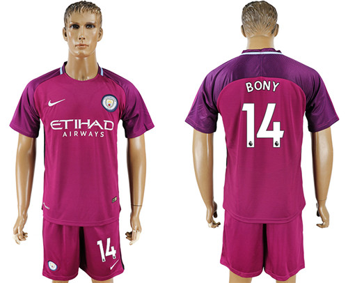 2017 18 Manchester City 14 BONY Away Soccer Jersey